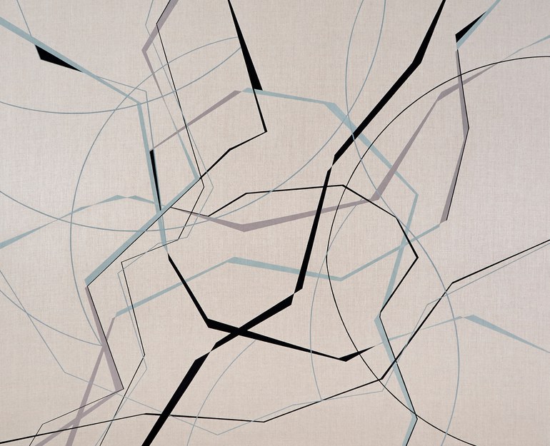 © Franz Stefan Kohl, Bridging the surface #1 (Detail), Acryl auf Leinwand, 150 x 160 cm, 2015, Foto: Wolfgang Grossebner